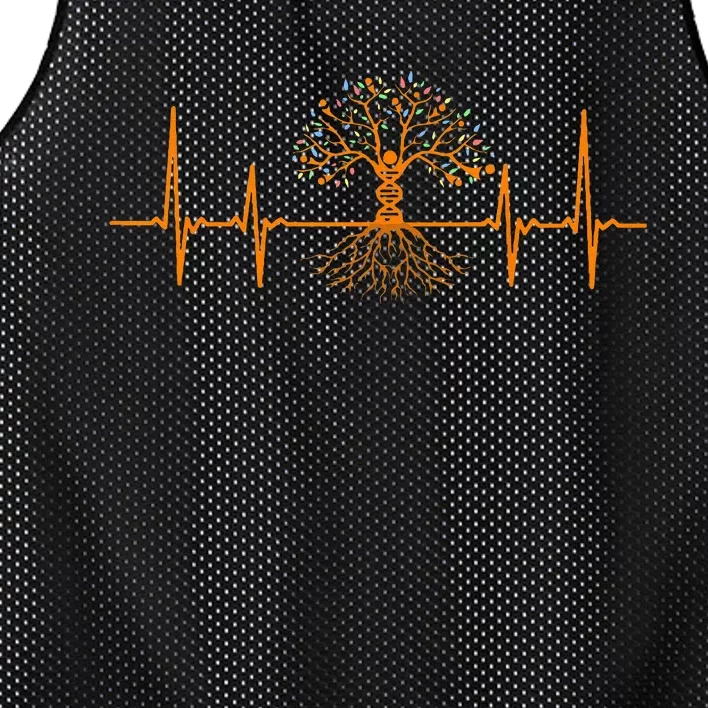 Heartbeat Genealogy Mesh Reversible Basketball Jersey Tank