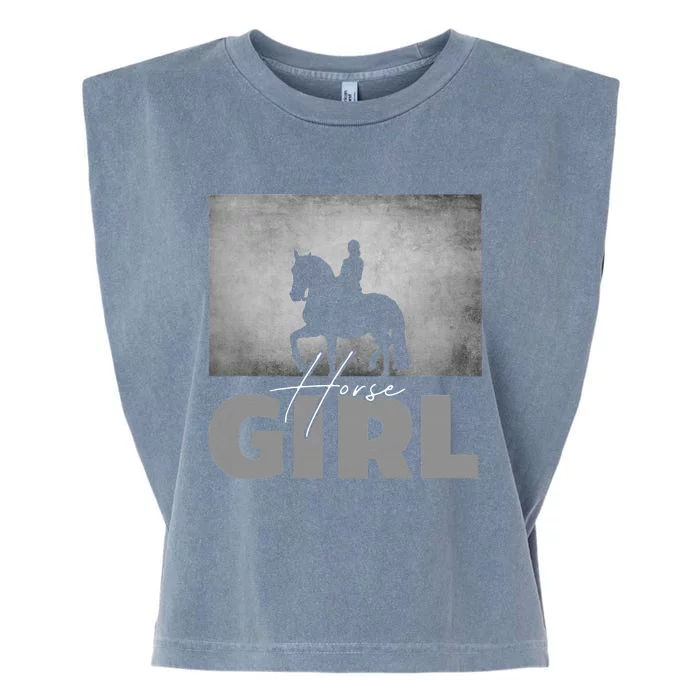 Horse Girl Horseback Riding Garment-Dyed Women's Muscle Tee