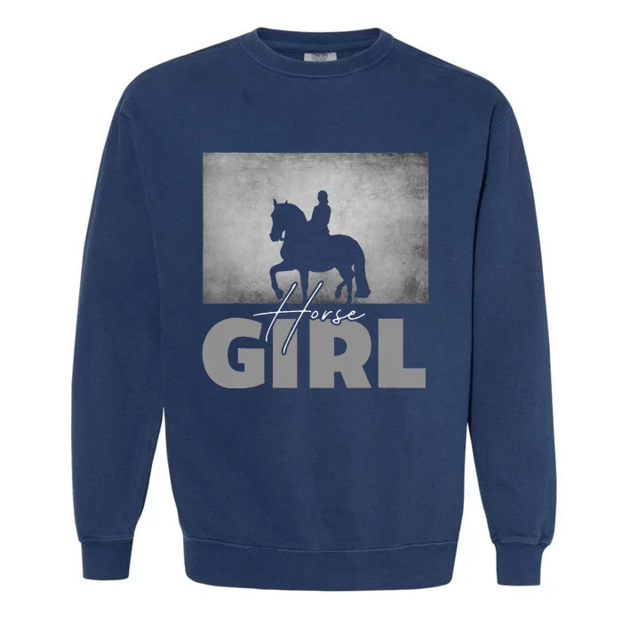 Horse Girl Horseback Riding Garment-Dyed Sweatshirt