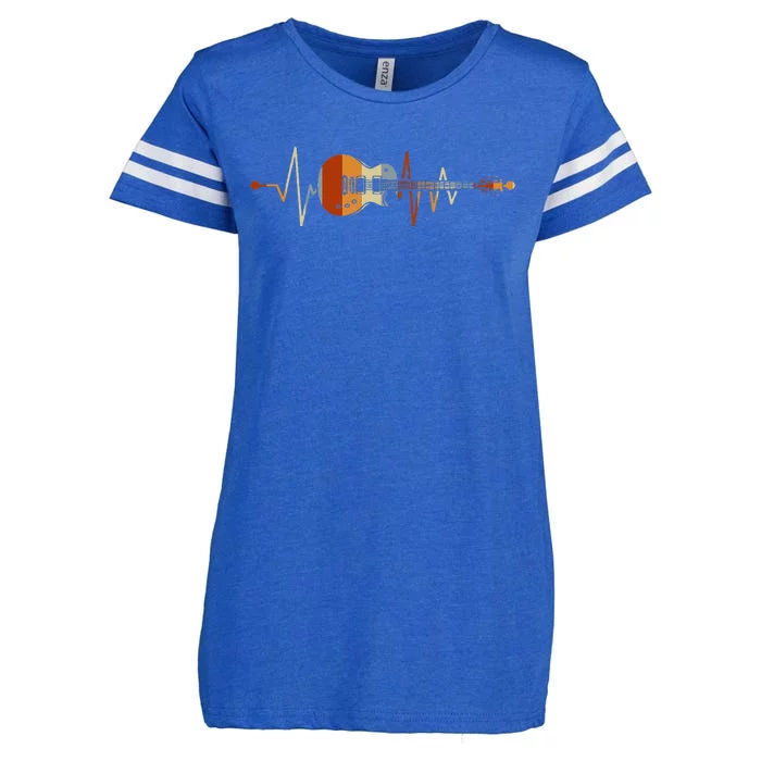 Heartbeat Guitar Enza Ladies Jersey Football T-Shirt