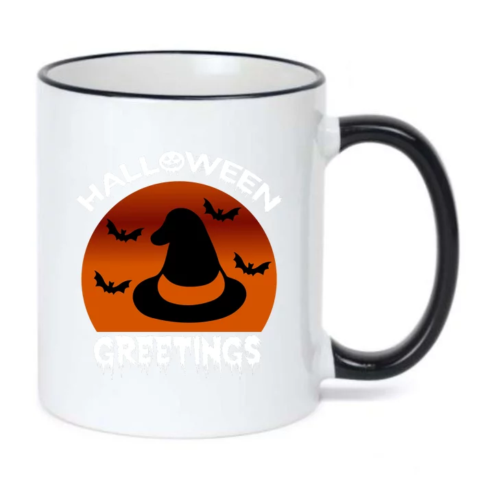 Halloween Greetings Black Color Changing Mug