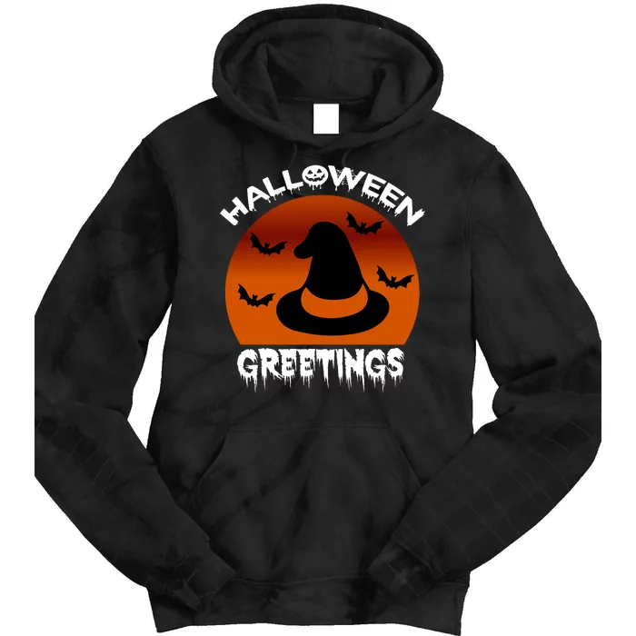 Halloween Greetings Tie Dye Hoodie