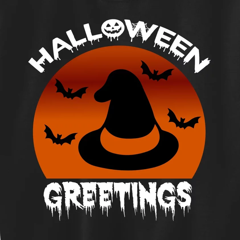 Halloween Greetings Kids Sweatshirt