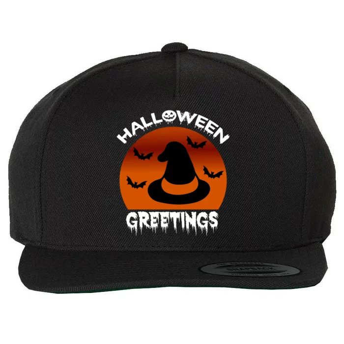 Halloween Greetings Wool Snapback Cap