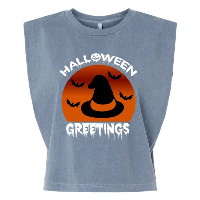 Halloween Greetings Garment-Dyed Women's Muscle Tee