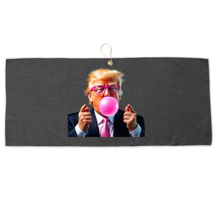 Haters Gonna Hate Funny Trump B.U.B.B.L.E Gum Trump Large Microfiber Waffle Golf Towel