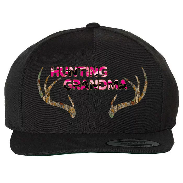 Hunting Grandma Wool Snapback Cap