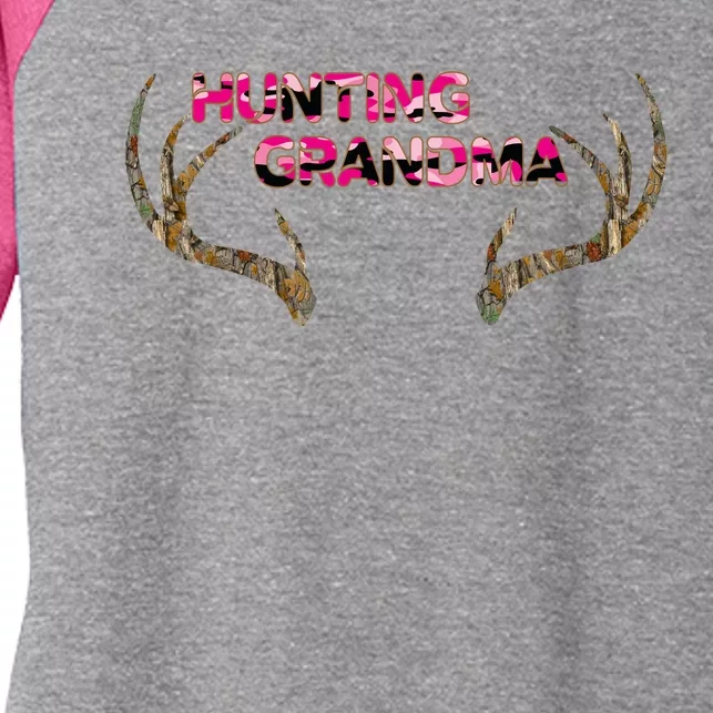 Hunting Grandma Women's Tri-Blend 3/4-Sleeve Raglan Shirt