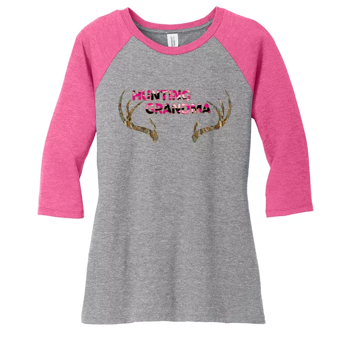 Hunting Grandma Women's Tri-Blend 3/4-Sleeve Raglan Shirt