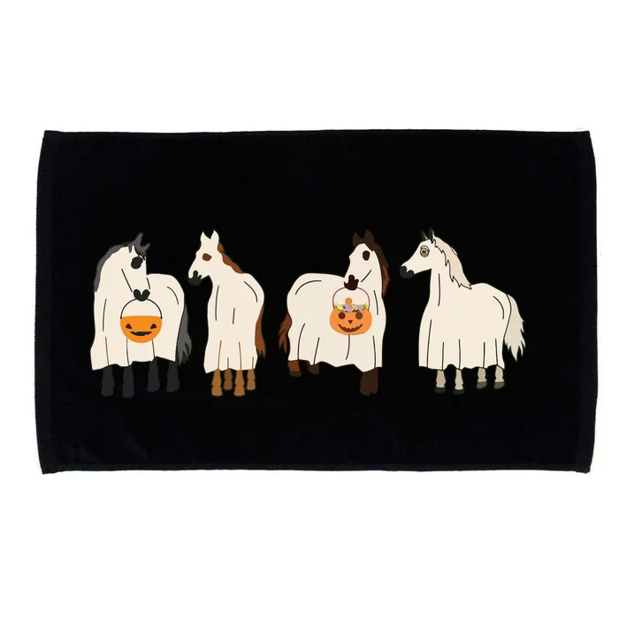 Halloween Ghost Horses Spooky Season Funny Horse Microfiber Hand Towel