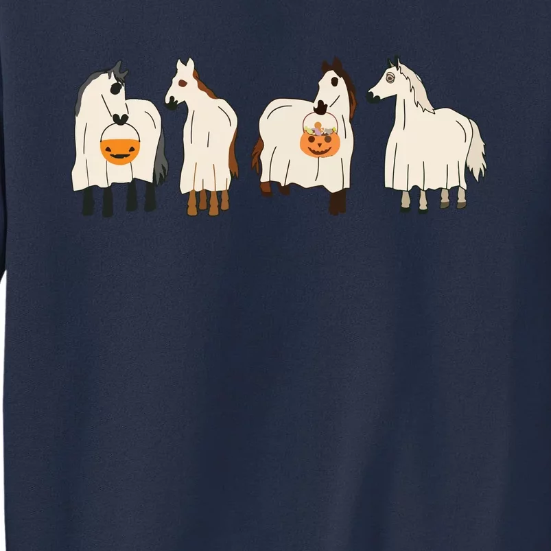 Halloween Ghost Horses Spooky Season Funny Horse Sweatshirt