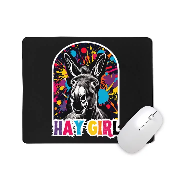 Hay Girl Hay Donkey Laughing Donkey Country Farm Mousepad