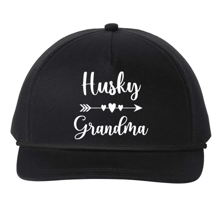 Husky Grandma Husky Dog Lovers Gift Funny Mothers Day Snapback Five-Panel Rope Hat