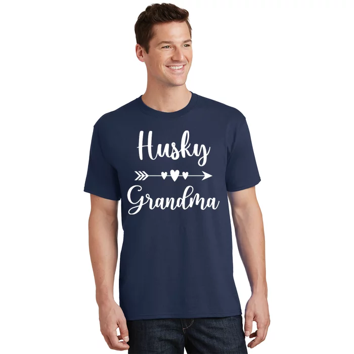 Husky Grandma Husky Dog Lovers Gift Funny Mothers Day T-Shirt