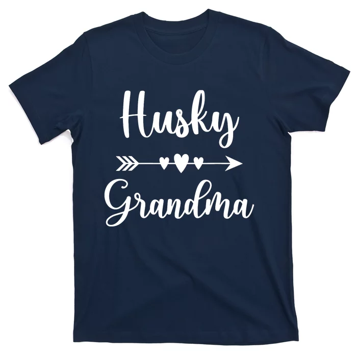 Husky Grandma Husky Dog Lovers Gift Funny Mothers Day T-Shirt