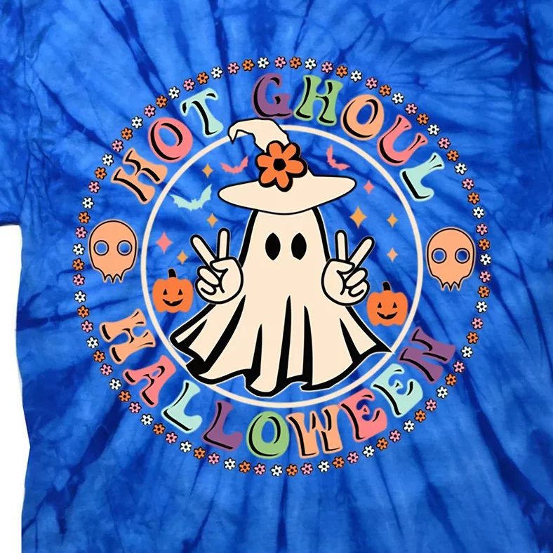 Hot Ghoul Halloween Retro Spooky Vibes Ghoul Halloween Gift Tie-Dye T-Shirt