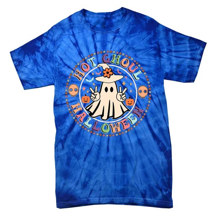 Hot Ghoul Halloween Retro Spooky Vibes Ghoul Halloween Gift Tie-Dye T-Shirt