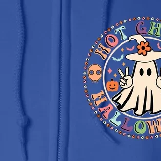 Hot Ghoul Halloween Retro Spooky Vibes Ghoul Halloween Gift Full Zip Hoodie