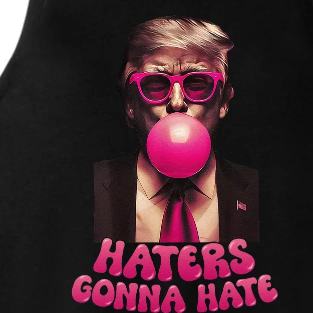 Haters Gonna Hate Funny Trump Bubble Gum Donald Trump 2024 Gift Ladies Tri-Blend Wicking Tank