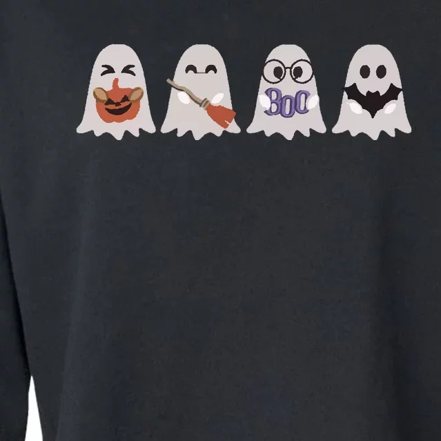 Halloween Ghost Cropped Pullover Crew