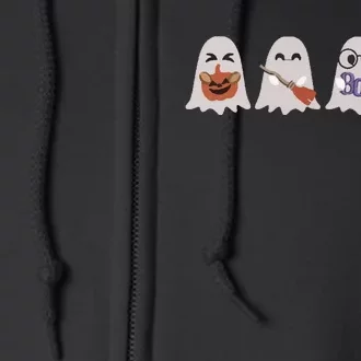 Halloween Ghost Full Zip Hoodie