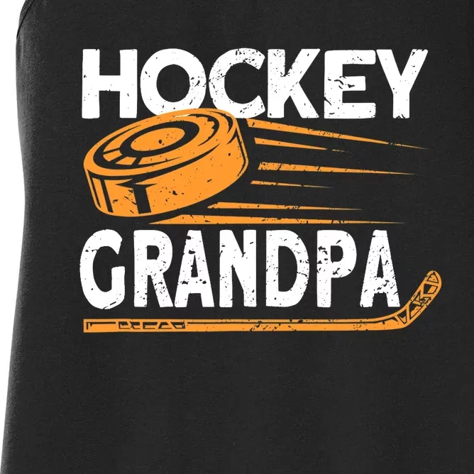 Hockey Grandpa Hockey Player Ice Hockey Women's Racerback Tank