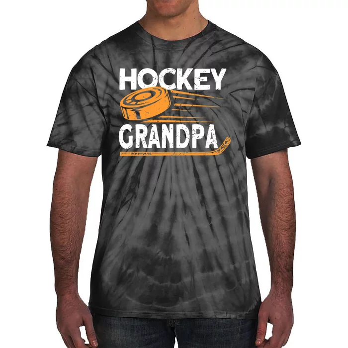 Hockey Grandpa Hockey Player Ice Hockey Tie-Dye T-Shirt