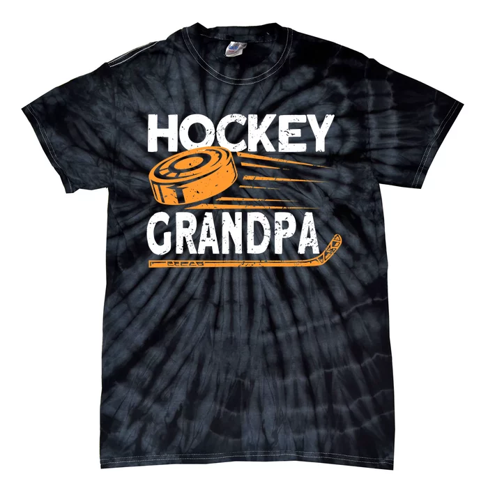 Hockey Grandpa Hockey Player Ice Hockey Tie-Dye T-Shirt