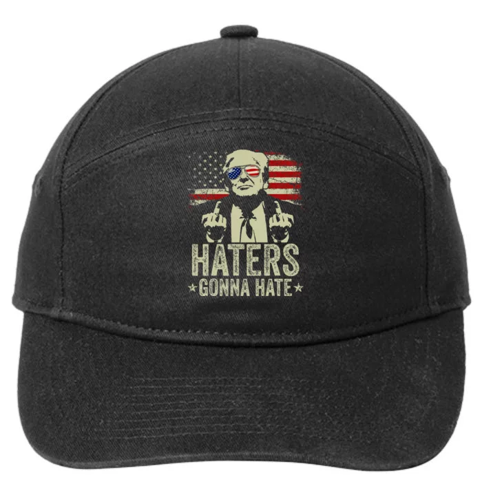 Haters Gonna Hate President Donald Trump Middle Finger 7-Panel Snapback Hat