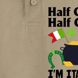 Half Gaelic Half Garlic IM Italrish Funny St. PatrickS Day Dry Zone Grid Performance Polo