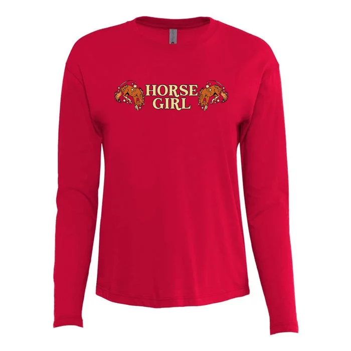 Horse Girl Womens Cotton Relaxed Long Sleeve T-Shirt