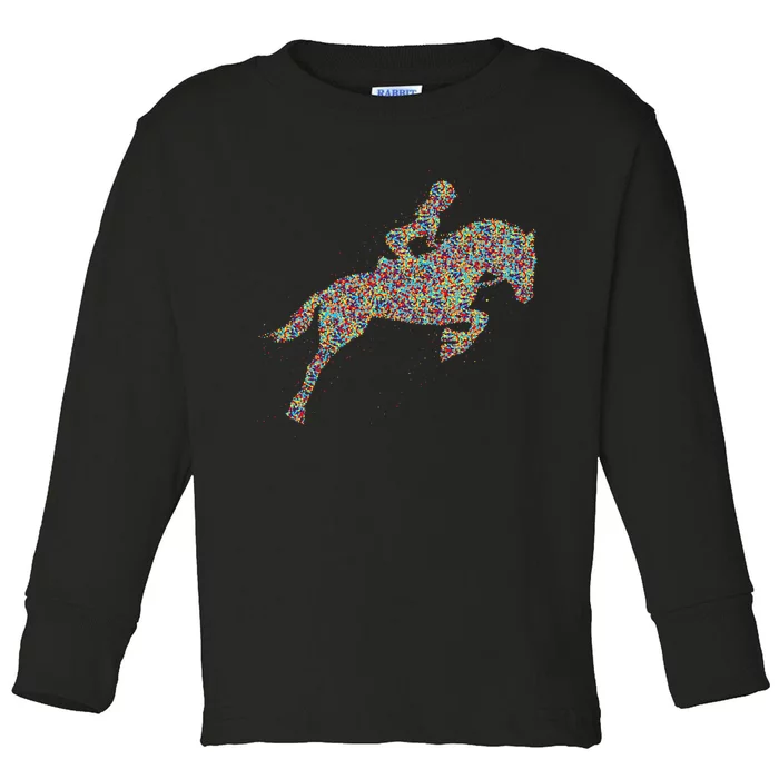 Horse Girl Horseback Riding Toddler Long Sleeve Shirt