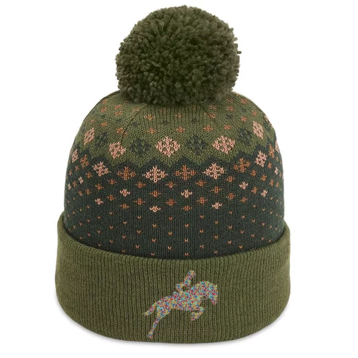 Horse Girl Horseback Riding The Baniff Cuffed Pom Beanie