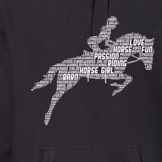 Horse Girl Horseback Riding Women Premium Hoodie