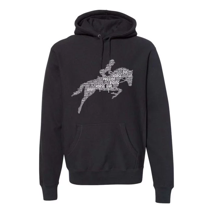 Horse Girl Horseback Riding Women Premium Hoodie