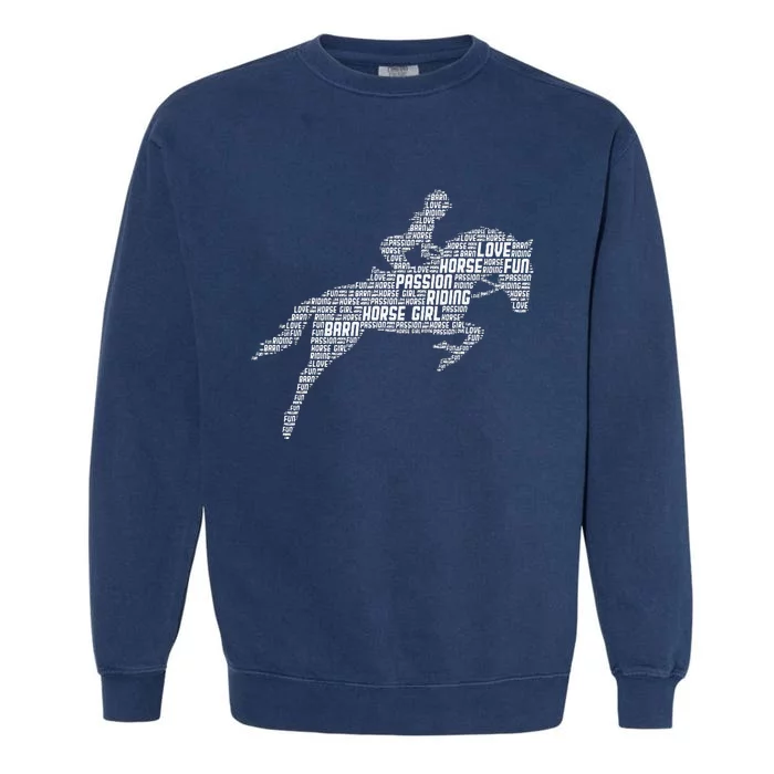 Horse Girl Horseback Riding Women Garment-Dyed Sweatshirt