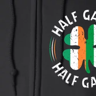 Half Gaelic Half Garlic Irish Italian St. Patricks Full Zip Hoodie