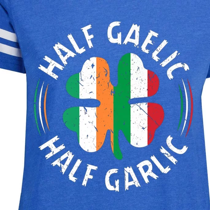 Half Gaelic Half Garlic Irish Italian St. Patricks Enza Ladies Jersey Football T-Shirt