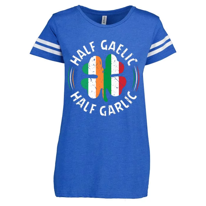 Half Gaelic Half Garlic Irish Italian St. Patricks Enza Ladies Jersey Football T-Shirt