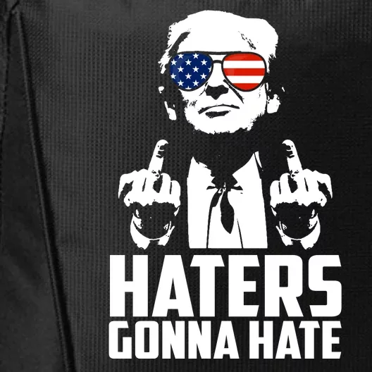 Haters Gonna Hate Donald Trump Middle Finger Funny Usa City Backpack