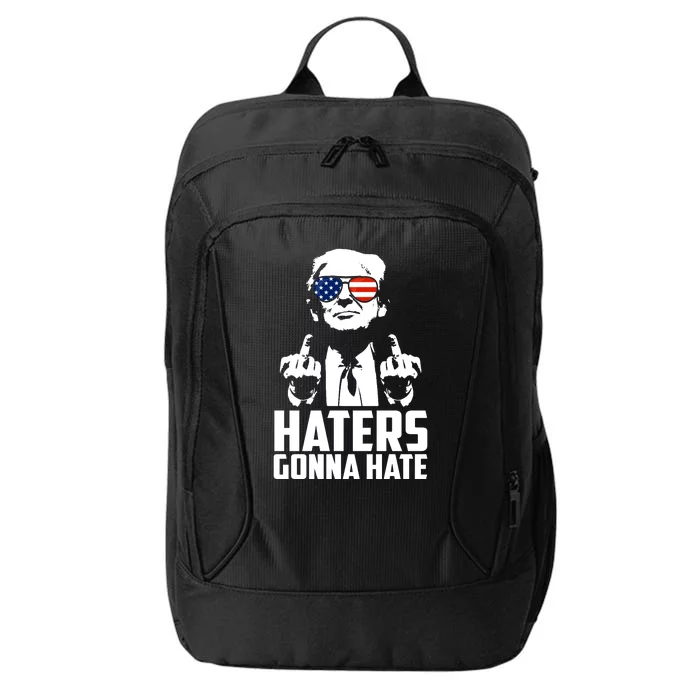 Haters Gonna Hate Donald Trump Middle Finger Funny Usa City Backpack