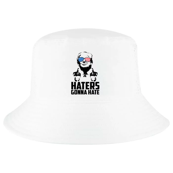 Haters Gonna Hate Donald Trump Middle Finger Funny Usa Cool Comfort Performance Bucket Hat