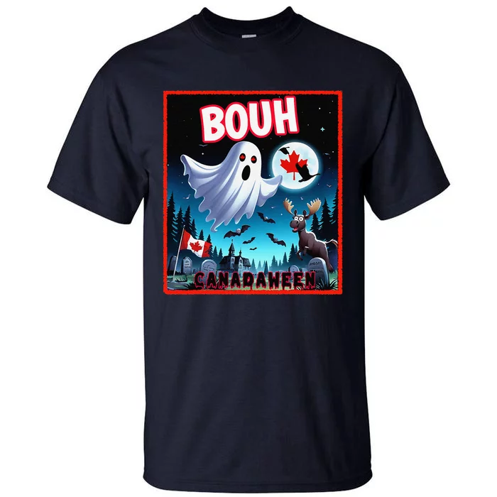 Halloween Ghost In Canada Says Boo In French Candian Tall T-Shirt