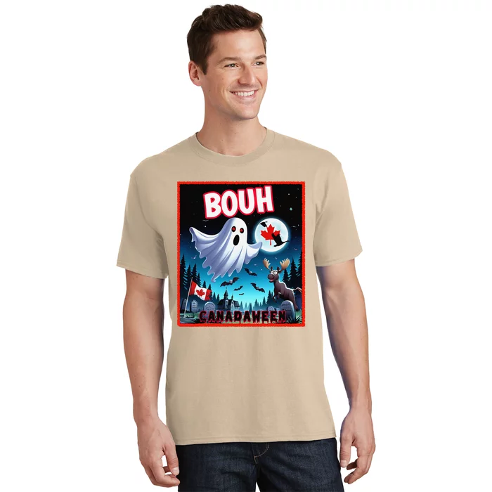 Halloween Ghost In Canada Says Boo In French Candian T-Shirt