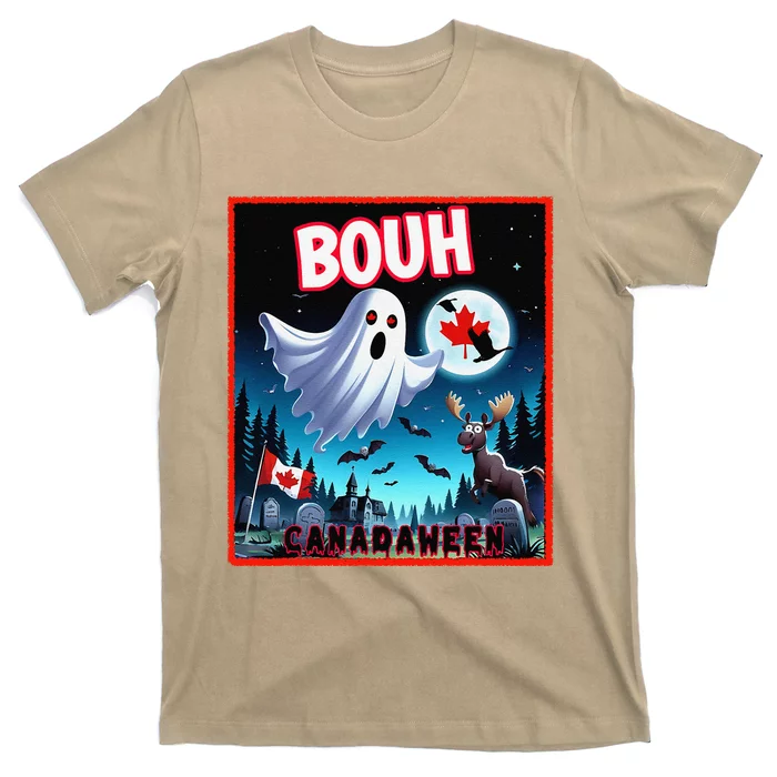 Halloween Ghost In Canada Says Boo In French Candian T-Shirt