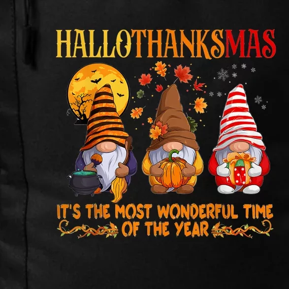 Hallothanksmas Gnome It’S Most The Wonderful Time Of The Year Daily Commute Backpack