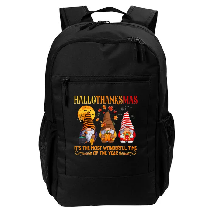 Hallothanksmas Gnome It’S Most The Wonderful Time Of The Year Daily Commute Backpack