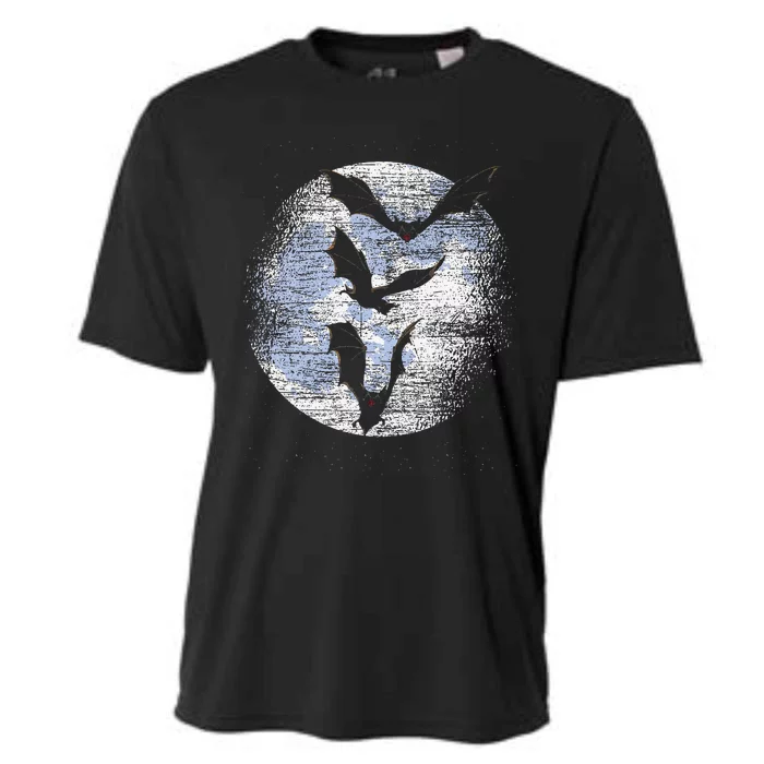 Halloween Gift Idea Moonlight Vampire Bat Cooling Performance Crew T-Shirt