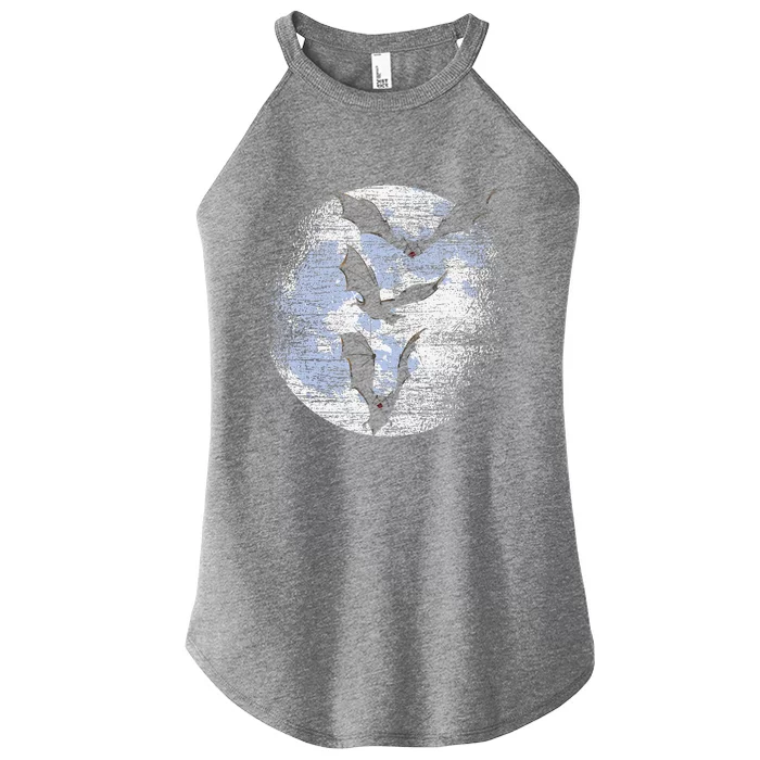 Halloween Gift Idea Moonlight Vampire Bat Women’s Perfect Tri Rocker Tank