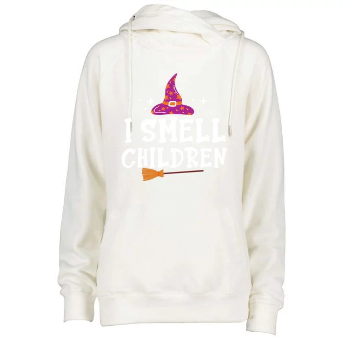 Halloween Gift I Smell Children Teacher Halloween Witch Funny Gift Womens Funnel Neck Pullover Hood